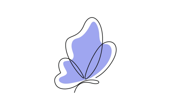 Butterfly Continuous Line Art Animation: Elegant Motion
