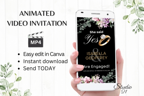 Elegant Orchid Engagement Announcement W1453B: A Designer's Guide