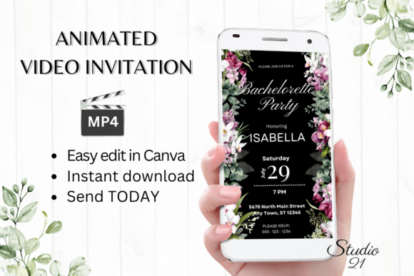 Orchids Bachelorette Party Evite: A Dynamic Digital Invitation