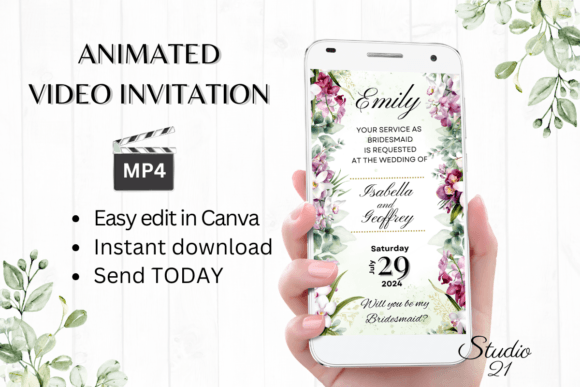 Orchids Bridesmaid Proposal: A Modern Script for Elegant Invitations