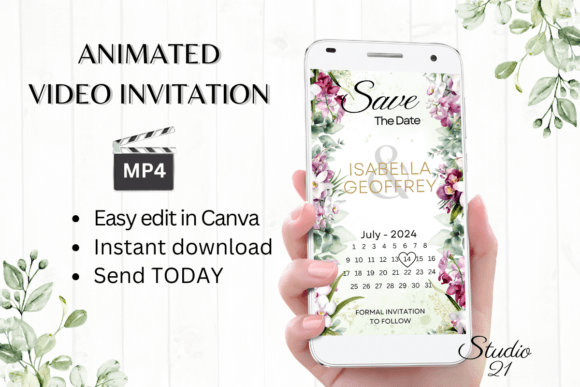 Orchids Save the Date W2454B: Elevate Your Invitations