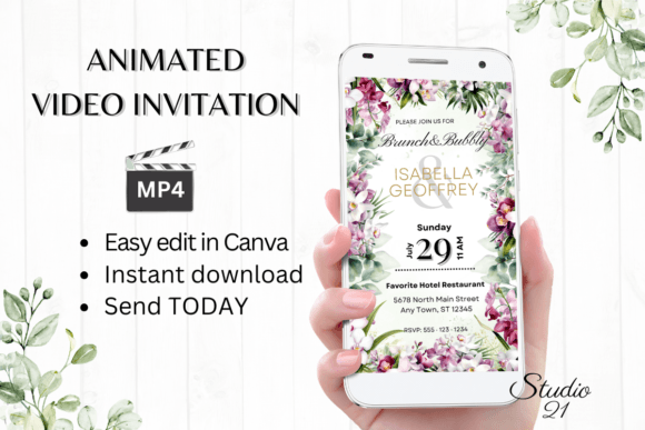 Orchids Wedding Brunch Invite W9450: A Designer's First Look