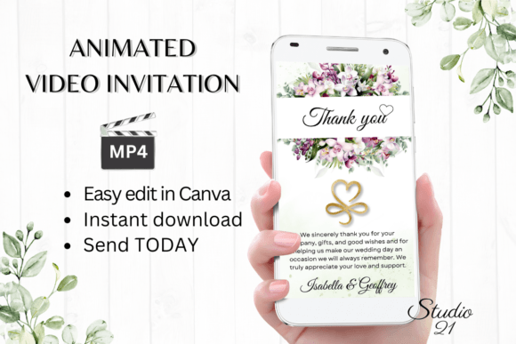 Orchids Wedding Thank You W9456TU: A Font That Feels Like a Celebration