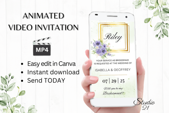 Purple Bridesmaid Proposal W3512M: A Creative Font for Modern Branding