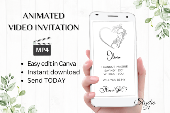 Silver Flower Girl Proposal W3930FG: A Guide to This Digital Evite