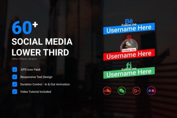 Social Media Lower Third V2 | AE: A Modern Toolkit for Content Creators